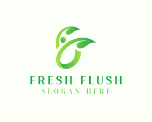 Human Leaf Spa logo design