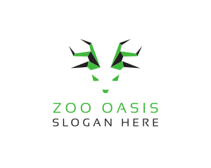 Deer Antlers Zoo logo design