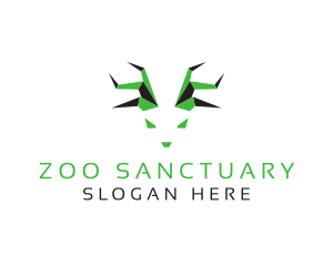 Deer Antlers Zoo logo design