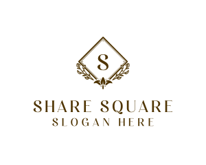 Botanical Square Boutique logo design