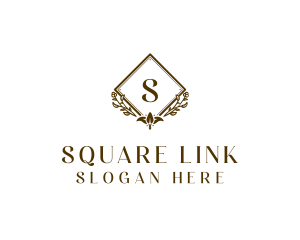 Botanical Square Boutique logo design