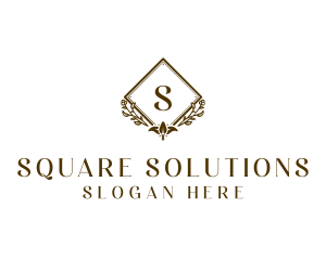 Botanical Square Boutique logo design