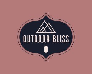 Hipster Mountain Camp logo design