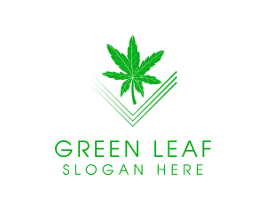 Cannabis Green Leaf logo design