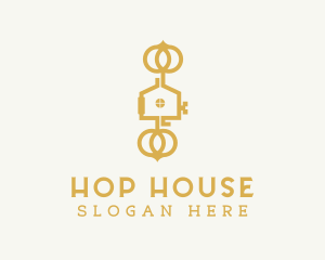 Gold Housing Key logo design