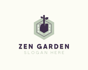 Plant Shovel Gardening logo design