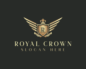 Crown Shield Wing logo design