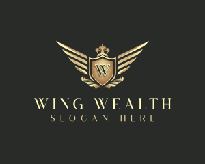 Crown Shield Wing logo design