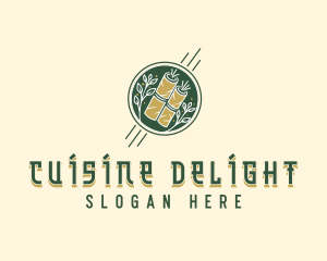 Gourmet Eggroll Cuisine logo design