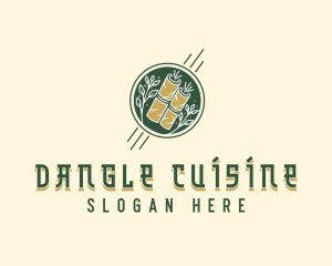 Gourmet Eggroll Cuisine logo design