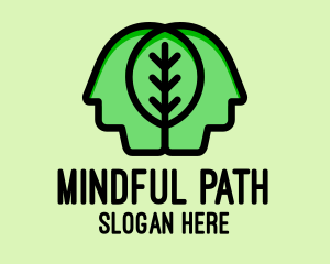 Leaf Mind People  logo design