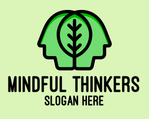 Leaf Mind People  logo design