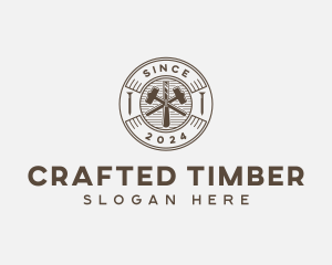 Chisel Hammer Carpentry logo design