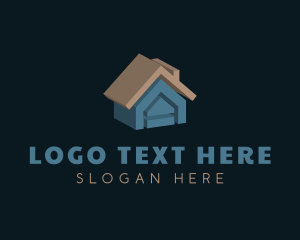 3D Home Letter A logo