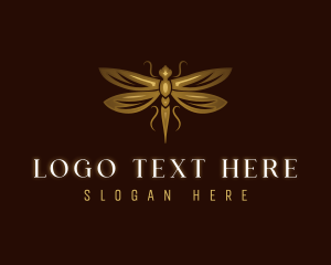 Luxury Insect Dragonfly logo