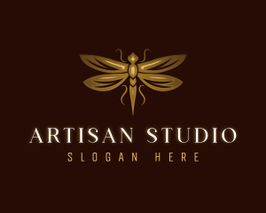 Luxury Insect Dragonfly logo design