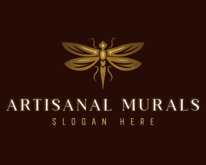 Luxury Insect Dragonfly logo design