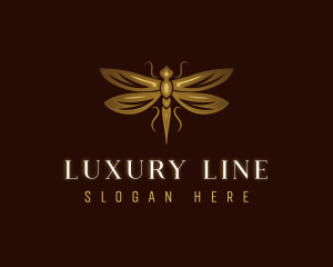 Luxury Insect Dragonfly logo design