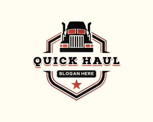 Truck Logistic Trailer logo design