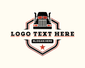 Trailer - Truck Logistic Trailer logo design