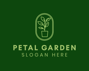 Tall Plant Badge logo design