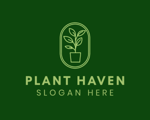 Tall Plant Badge logo design