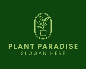 Tall Plant Badge logo design