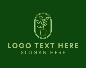Tall - Tall Plant Badge logo design