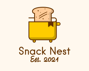 Toaster Bookmark Loaf logo design