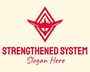 Red Fighter Jet logo design