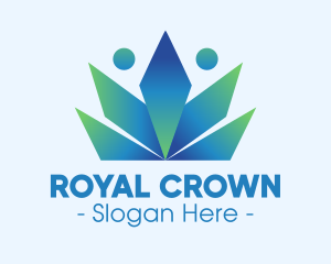 Elegant Gradient Crown logo