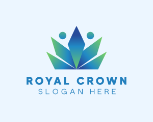 Elegant Gradient Crown logo design