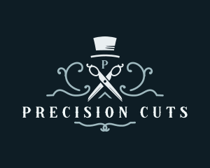 Hat Scissors Tailor logo design