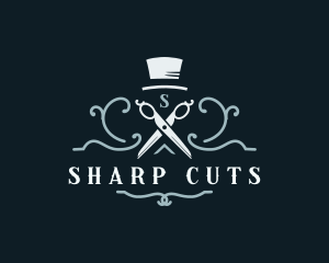 Hat Scissors Tailor logo design