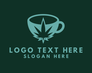 Coffee - Hemp Weed Cup logo design