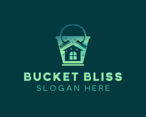 House Bucket Cleaning logo design