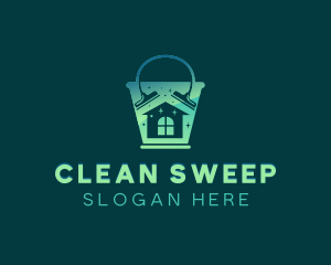 House Bucket Cleaning logo design