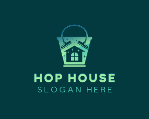 House Bucket Cleaning logo design