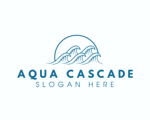 Ocean Water Wave logo design