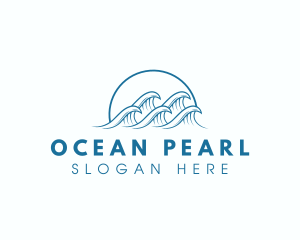 Ocean Water Wave logo design