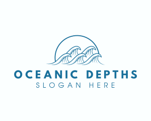 Ocean Water Wave logo design