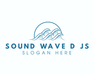 Ocean Water Wave logo design