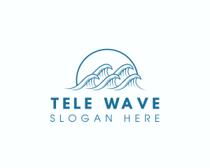 Ocean Water Wave logo design