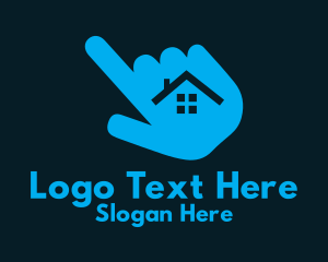 Click - Hand Realty House Roof logo design