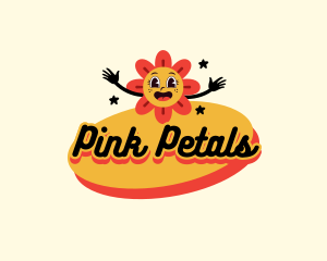 Retro Flower Boutique logo design