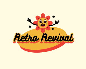 Retro Flower Boutique logo design