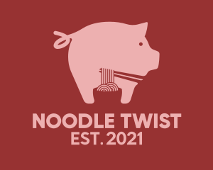 Pig Ramen Noodle  logo design