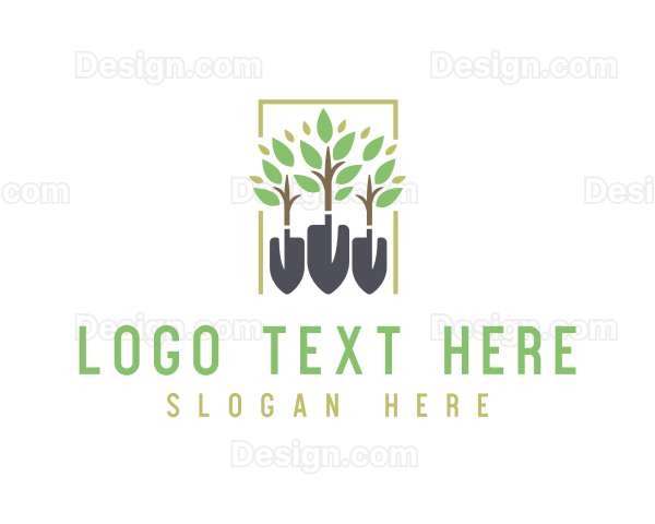 Garden Shovel Tree Logo