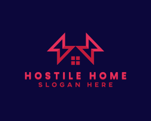 Lightning Bolt Home logo design