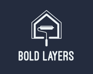 House Paint Roller  logo design